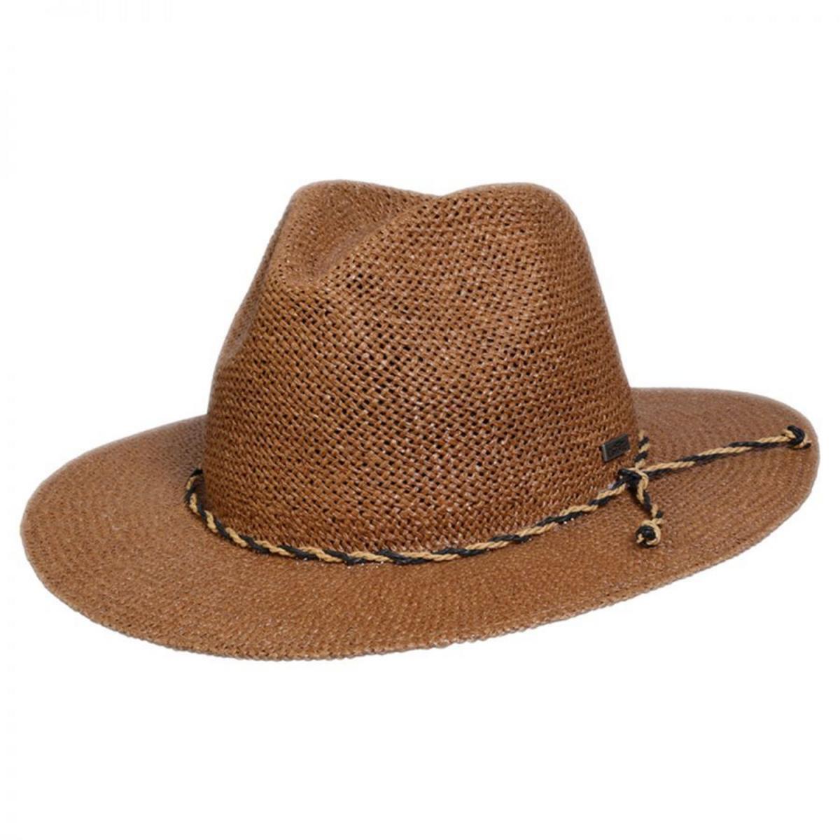 Conner | Twisted Toyo Straw Safari Fedora Hat | 102820 | lead | TOAST TAN
