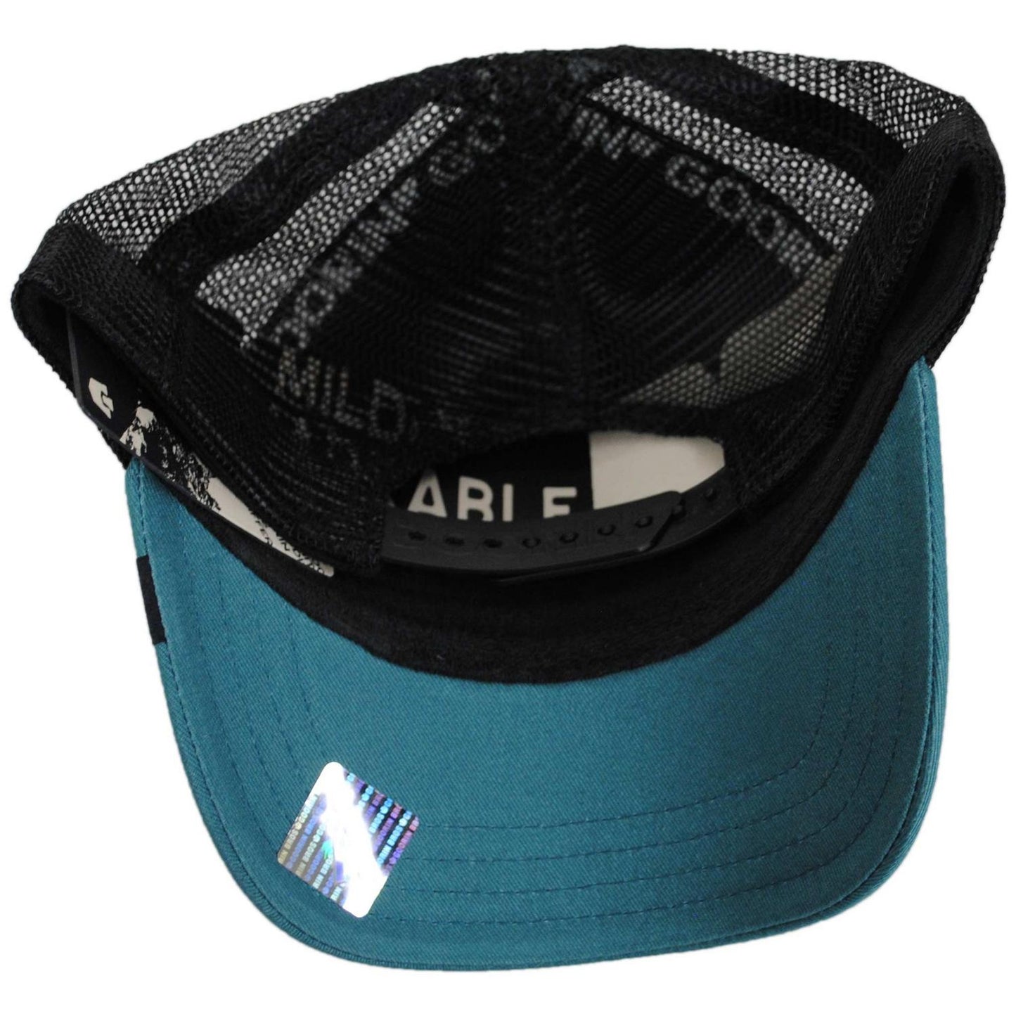 Goorin Bros | French Frenchie Mesh Trucker Snapback Baseball Cap | 200370 | under | VOID/SEA