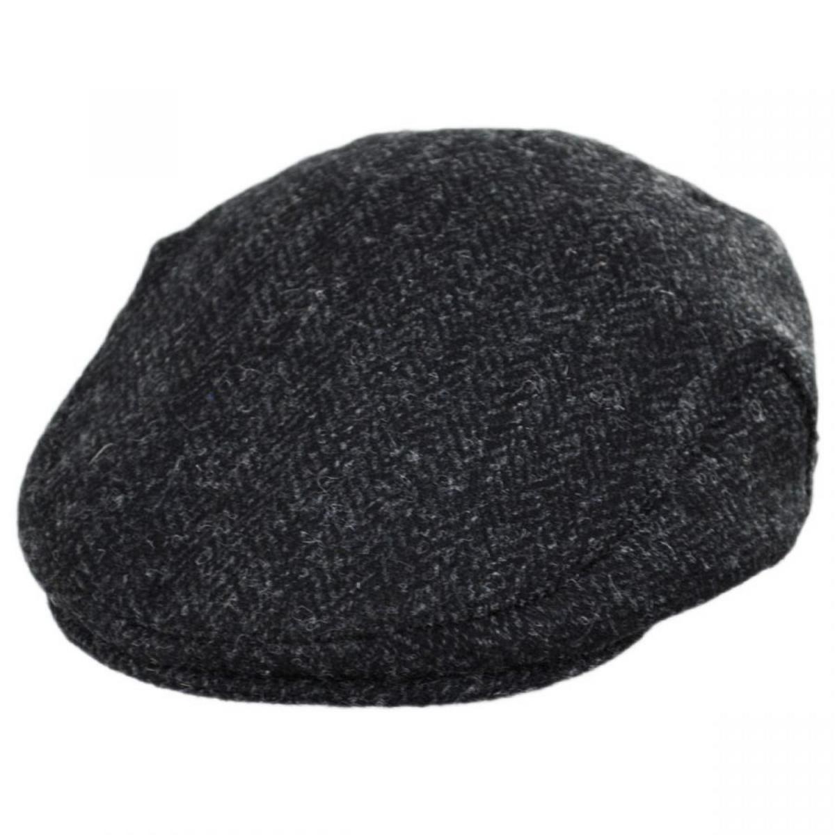 Jaxon & James | Dunvegan Harris Tweed Wool Ivy Cap | 170007 | lead | BLACK/CHARCOAL