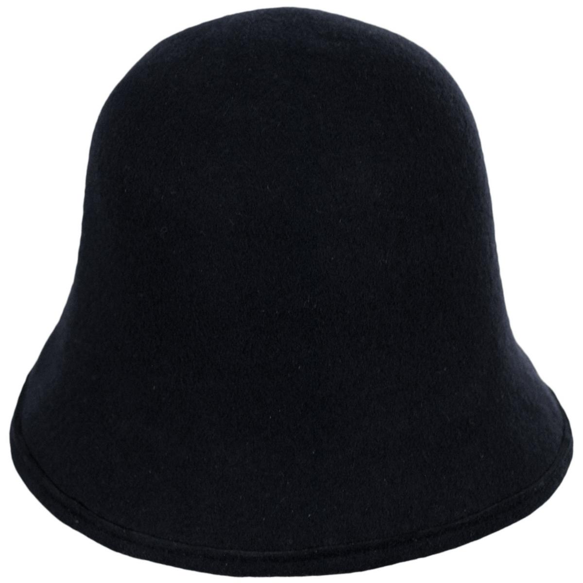 Kathy Jeanne | 6-Way Shapeable Wool Felt Cloche Hat | 124715 | detailtwo | BLACK