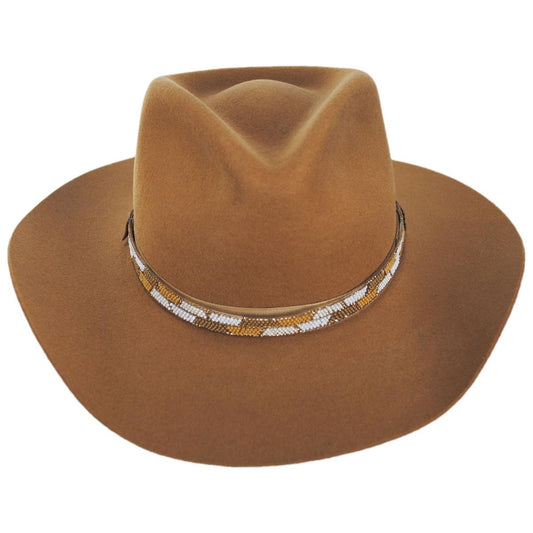 Charlie 1 Horse | Lainey Wilson White Lightnin' Wool Felt Western Hat | 124984 | front | TOFFEE