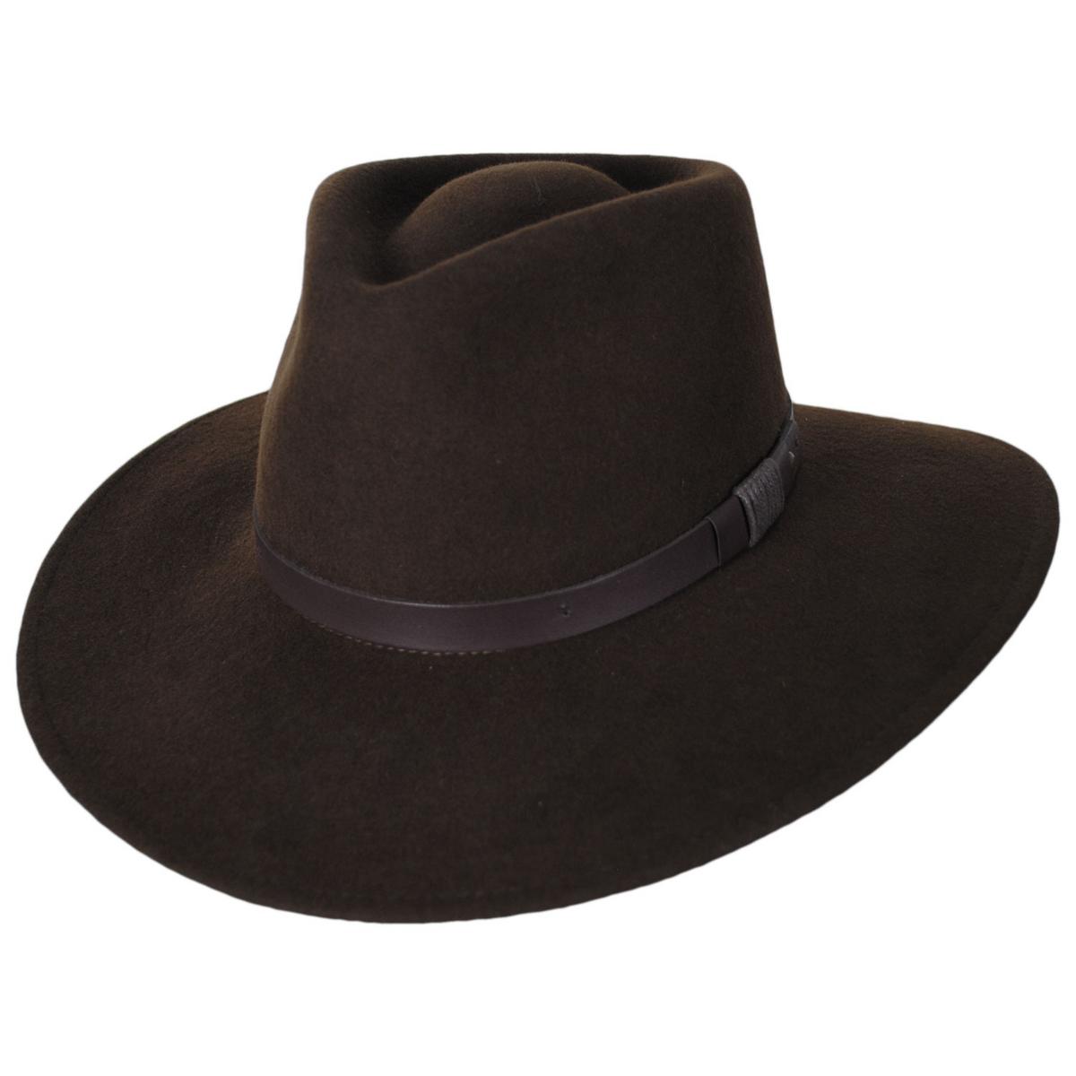 Bigalli | Australian Wool Felt Outback Hat | 131419 | lead | CHOCOLATE