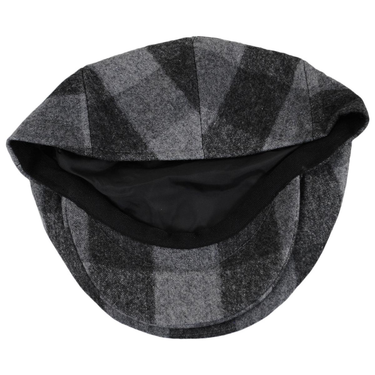 Baskerville Hat Company | Wholesale Basset Wool Check Ivy Cap B2B Pre-Pack | B2B167663 | under | GREY