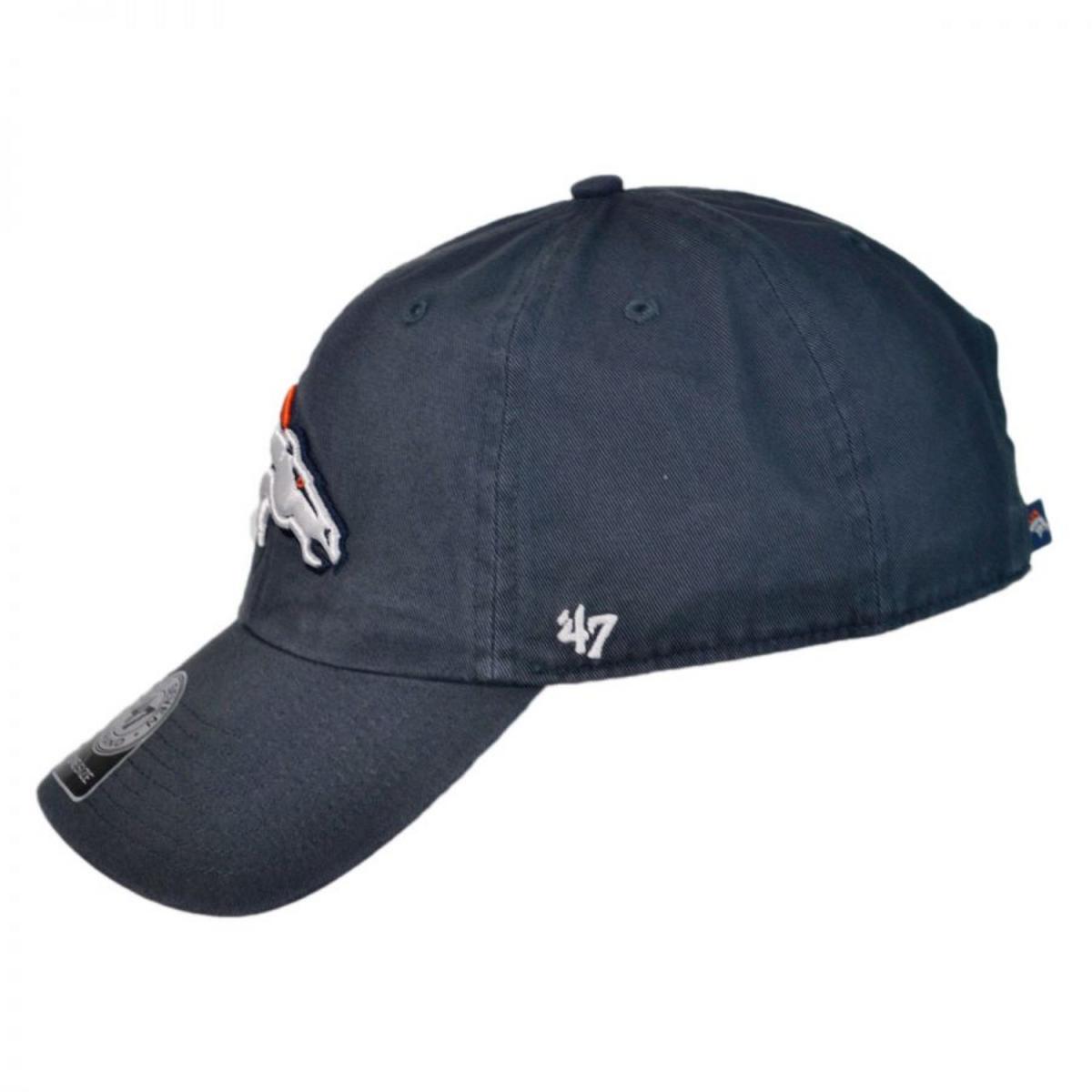 47 Brand | Denver Broncos NFL Clean Up Strapback Baseball Cap Dad Hat | 203600 | profile | NAVY