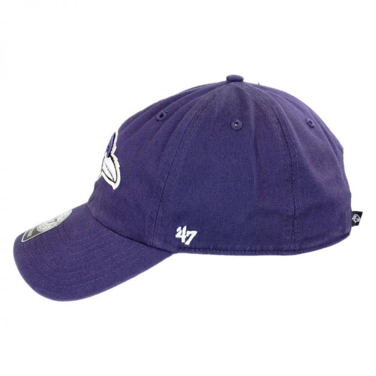 47 Brand | Baltimore Ravens NFL Clean Up Strapback Baseball Cap Dad Hat | 203540 | profile | PURPLE