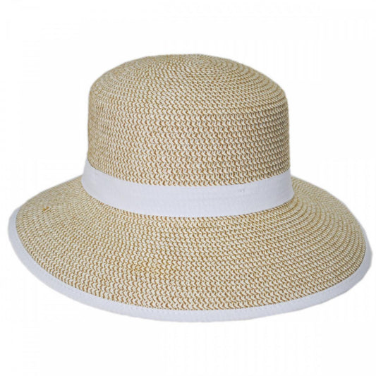 Physician Endorsed | Pitch Perfect Framer Toyo Straw Cloche Hat | 102727 | lead | NATURAL/WHITE