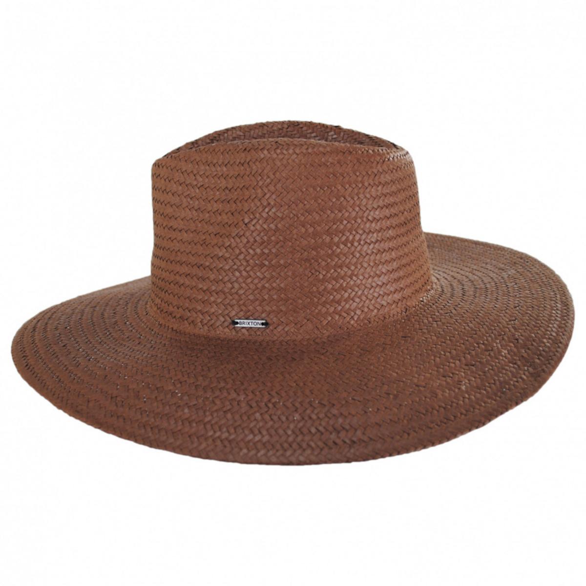 BRIXTON HATS | Seaside Toyo Straw Fedora Hat | 104044 | profile | BROWN
