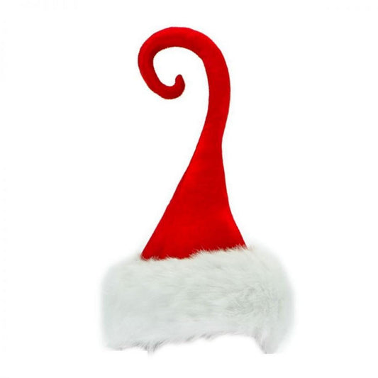Elope | Curly Q Santa Hat | 190469 | lead | RED/WHITE