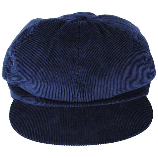 BRIXTON HATS | Bailey Cotton Corduroy Spitfire Newsboy Cap | 161539 | front | NAVY CORDUROY