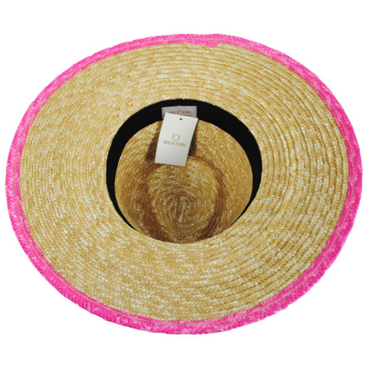 BRIXTON HATS | Joanna Festival Wheat Straw Fedora Hat | 104047 | under | HONEY/PINK