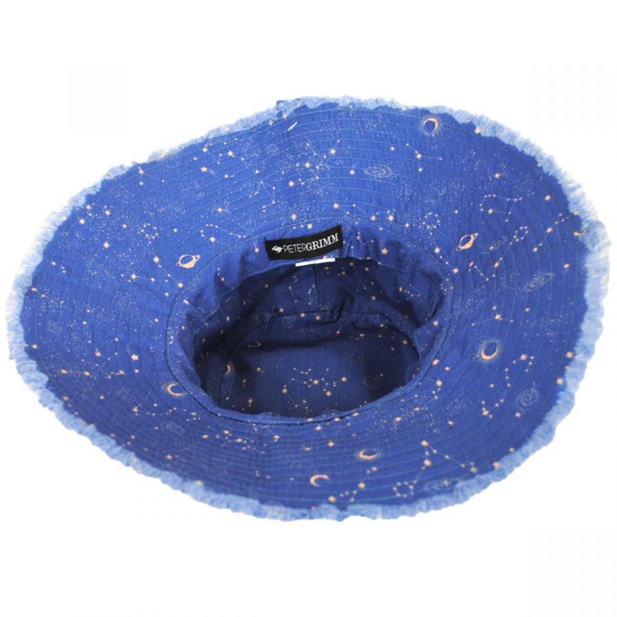 Peter Grimm | Star Tracker Frayed Cotton Bucket Hat | 108600 | under | BLUE