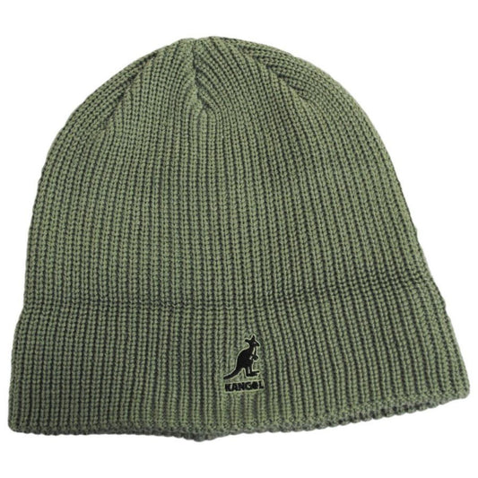 Kangol | Cardinal 2 Way Acrylic Beanie Hat | 500420 | front | OIL GREEN
