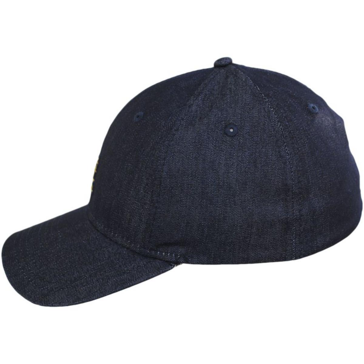 Kangol | Logo Denim Flexfit Fitted Baseball Cap | 201107 | profile | INDIGO