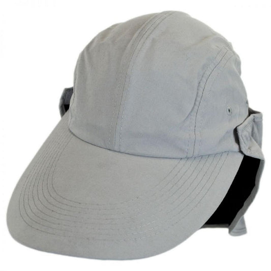 Dorfman Pacific | Microfibre Flap Baseball Cap | 200209 | lead | GREY