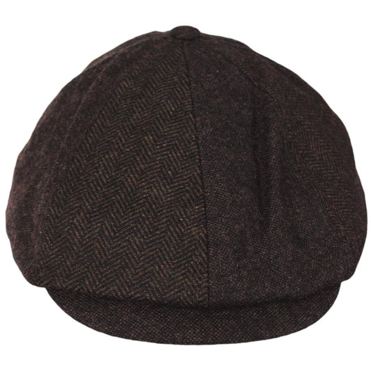 Dorfman Pacific | Berrycloth Wool Patchwork Newsboy Cap | 160185 | front | MULTI