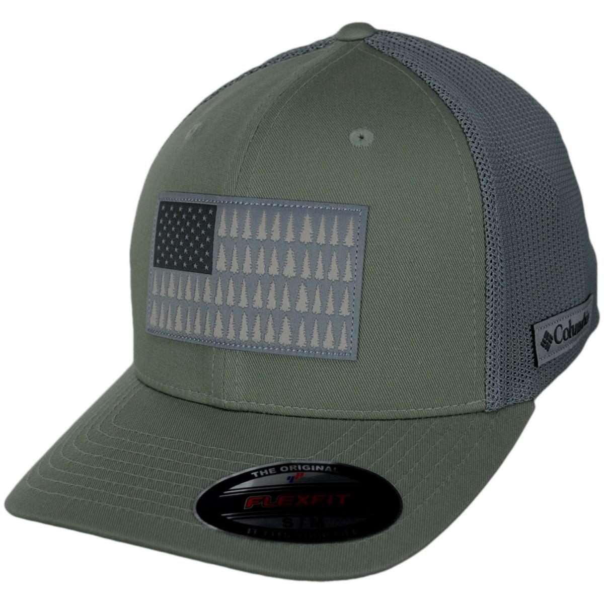 Columbia Sportswear | PFG Fish Flag Mesh Flexfit Fitted Baseball Cap | 400143 | lead | CYPRESS