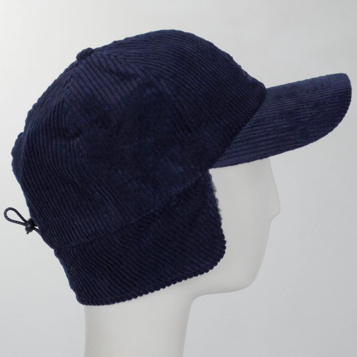 Kangol | Corduroy Earflap Fitted Baseball Cap | 201116 | detailone | HAZY INDIGO