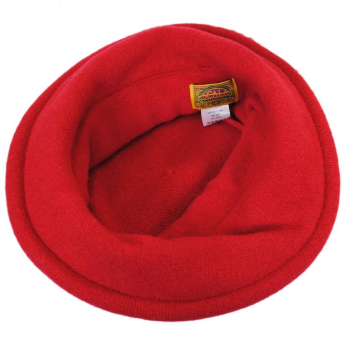 Scala | Packable Wool Cloche Hat | 106342 | profile | RED