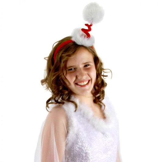 Elope | Springy Santa Fascinator Headband | 190497 | front | RED/WHITE