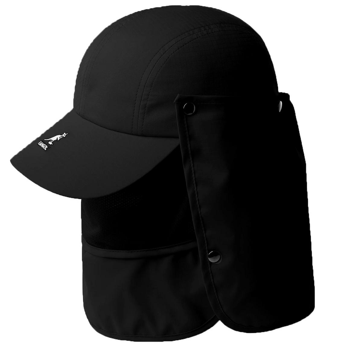 Kangol | Multi-Utility Neck-Flap Mask Strapback Baseball Cap | 201136 | lead | BLACK