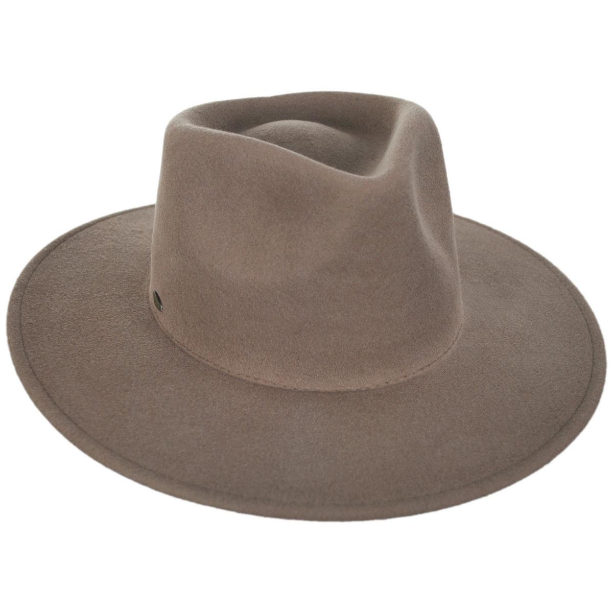 Scala | Kathrina Wool Felt Fedora Hat | 123442 | lead | MINK