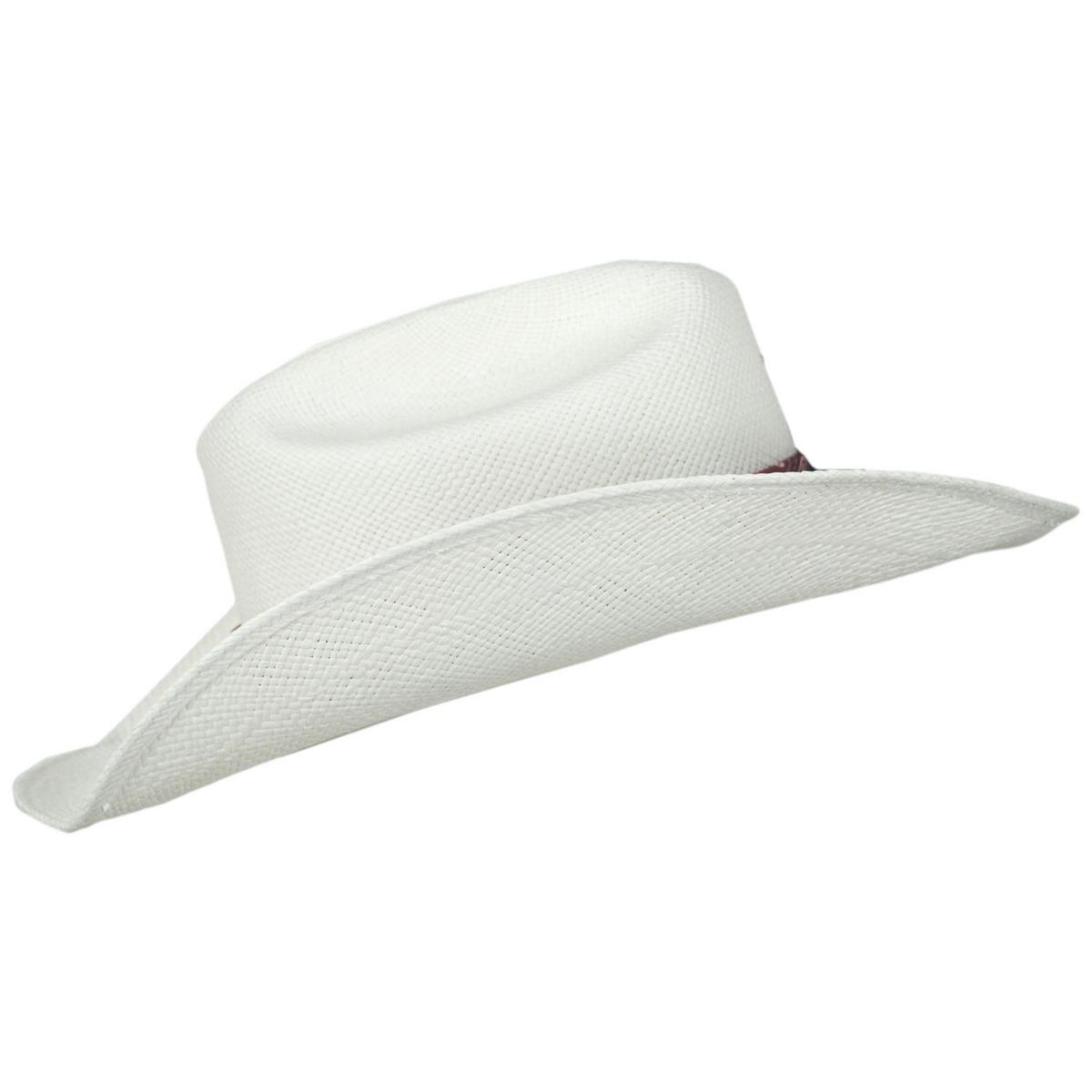Bigalli | Manaba Panama Straw Western Hat | 129254 | profile | WHITE