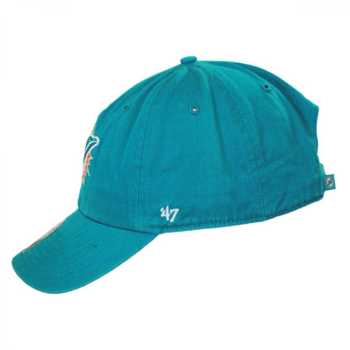 47 Brand | Miami Dolphins NFL Clean Up Strapback Baseball Cap Dad Hat | 203870 | profile | AQUA