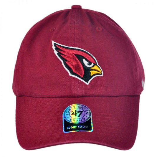 47 Brand | Arizona Cardinals NFL Clean Up Strapback Baseball Cap Dad Hat | 203800 | front | DARK RED
