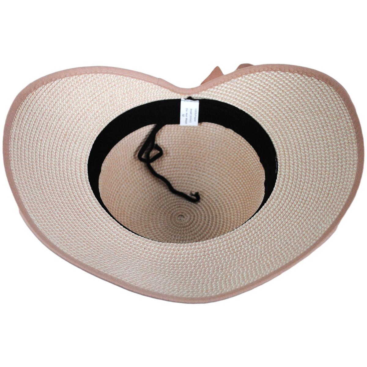 Jeanne Simmons | Tweed Toyo Straw Facesaver Cap | 101811 | under | PINK