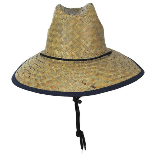 Peter Grimm | Kenny Solid Straw Lifeguard Hat | 127215 | front | NAVY