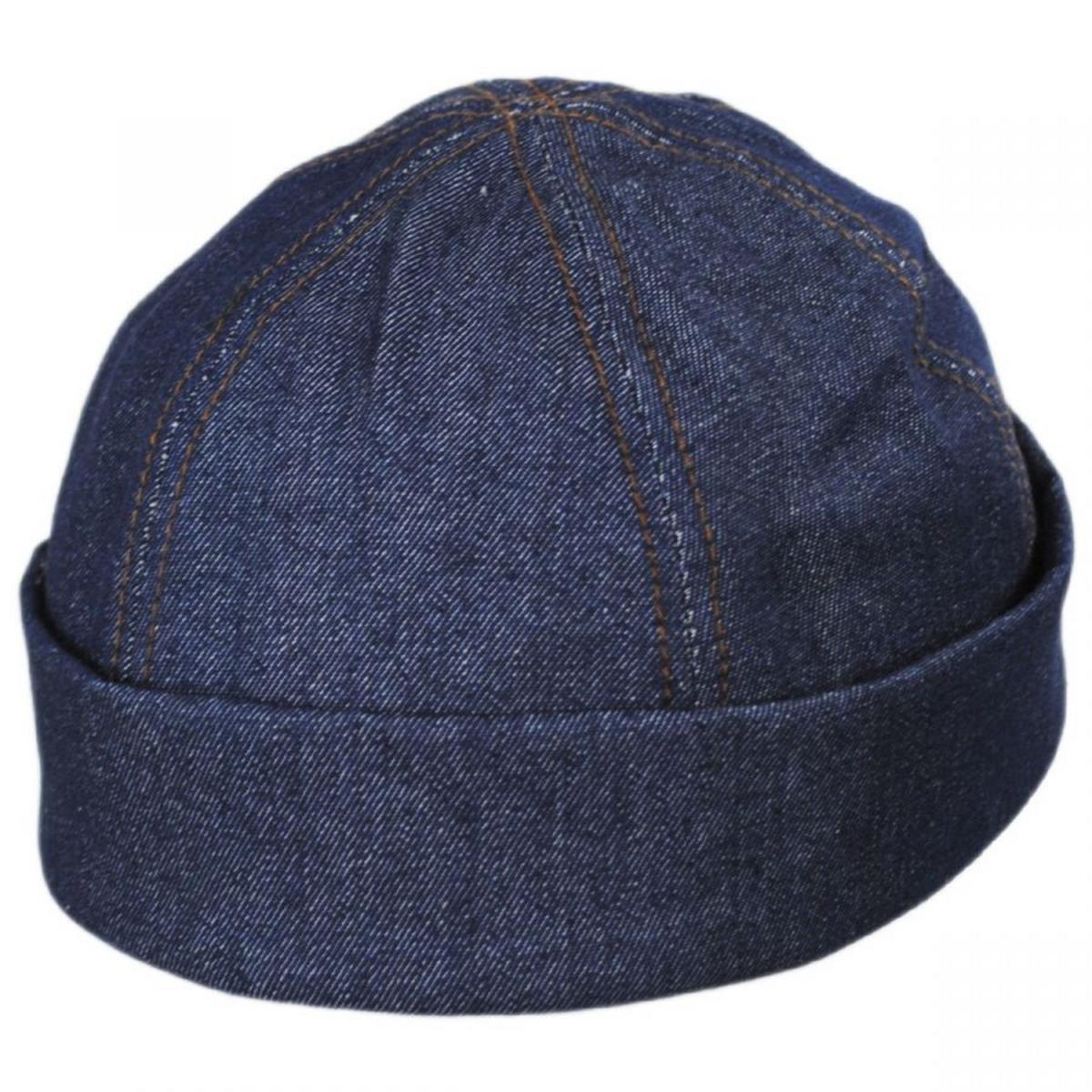 NEW YORK HAT CO | Six Panel Denim Cotton Beanie Hat | 142006 | lead | DENIM