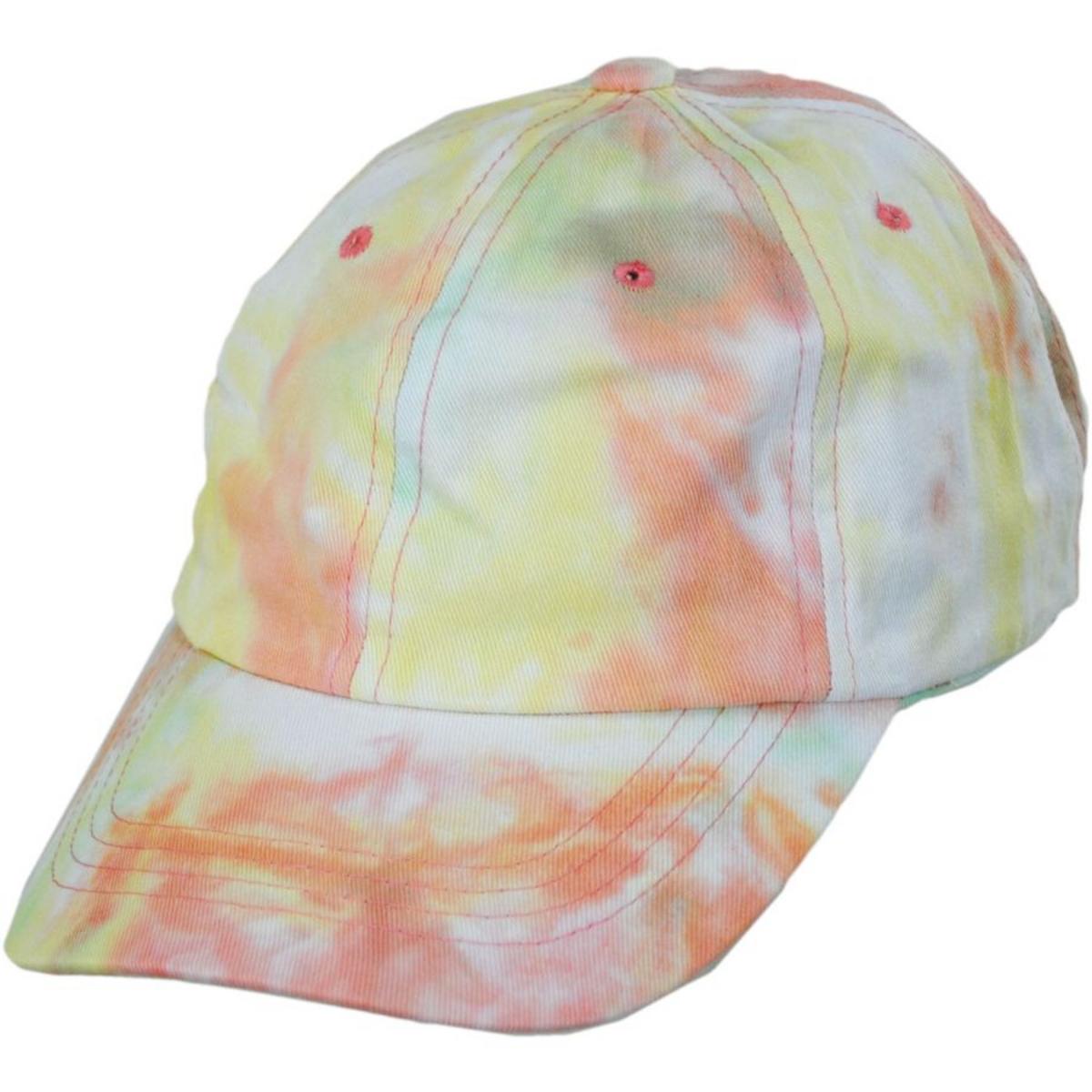 Cappelli | Splash Tie Dye Cotton Baseball Cap Dad Hat | 200339 | lead | CORAL