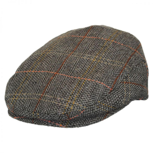 Jaxon Hats | Baby Tweed Wool Blend Ivy Cap | 512112 | lead | BROWN/GREY