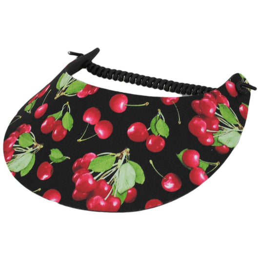 The Incredible Sunvisor | Springlace Cherries Sunvisor | 196363 | lead | BLACK/RED