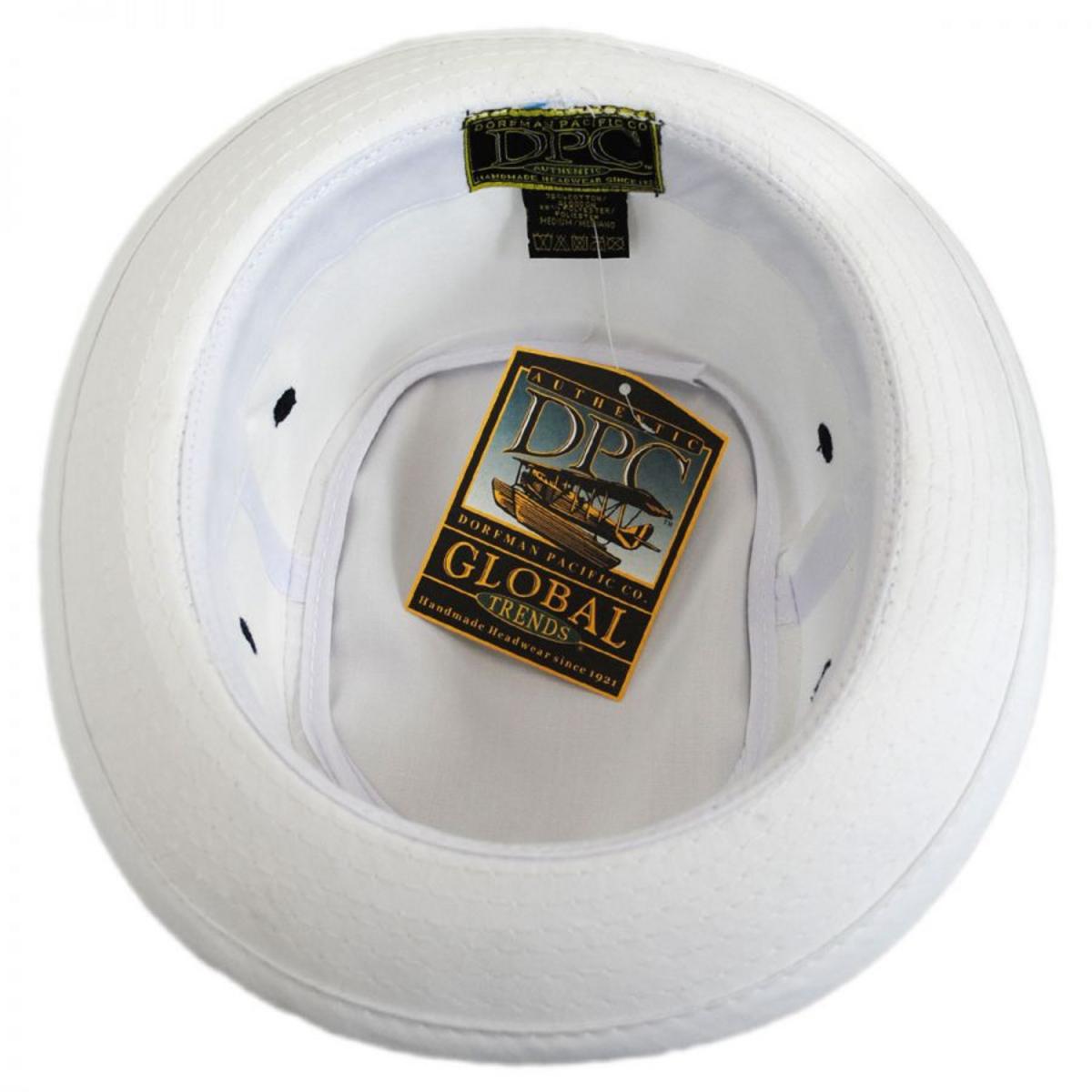 Dorfman Pacific | Classic Roll Up Cotton Bucket Hat | 185102 | under | WHITE