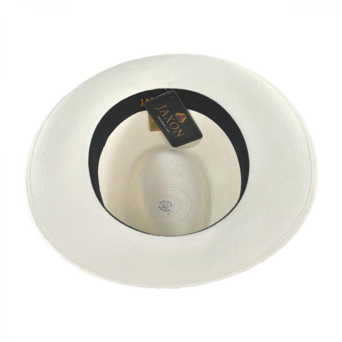 Jaxon Hats | Novo Grade 8 Panama Straw Fedora Hat | 127120 | under | BLEACH