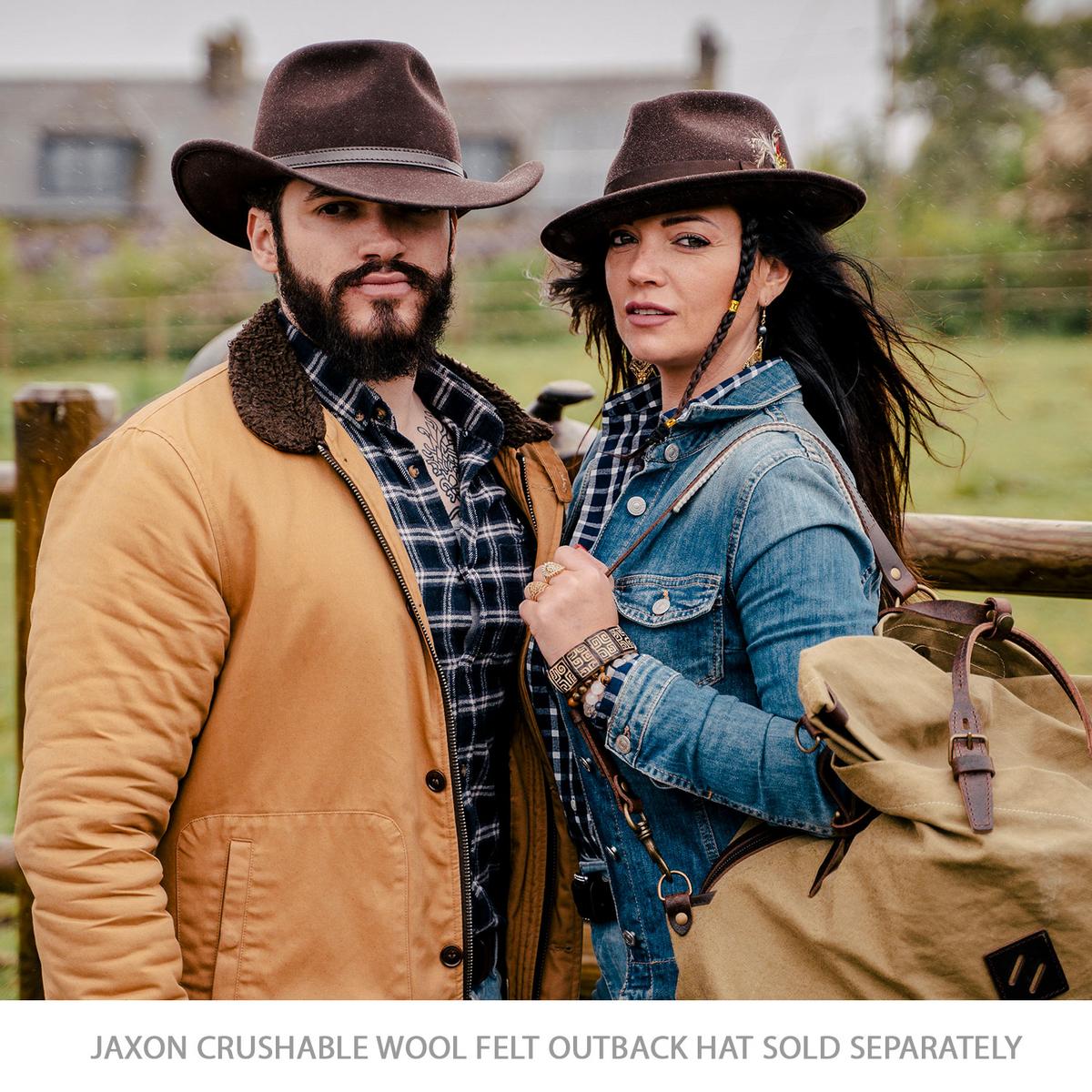 Jaxon Hats | C-Crown Crushable Wool Felt Fedora Hat | 135003 | lsfthree | BROWN