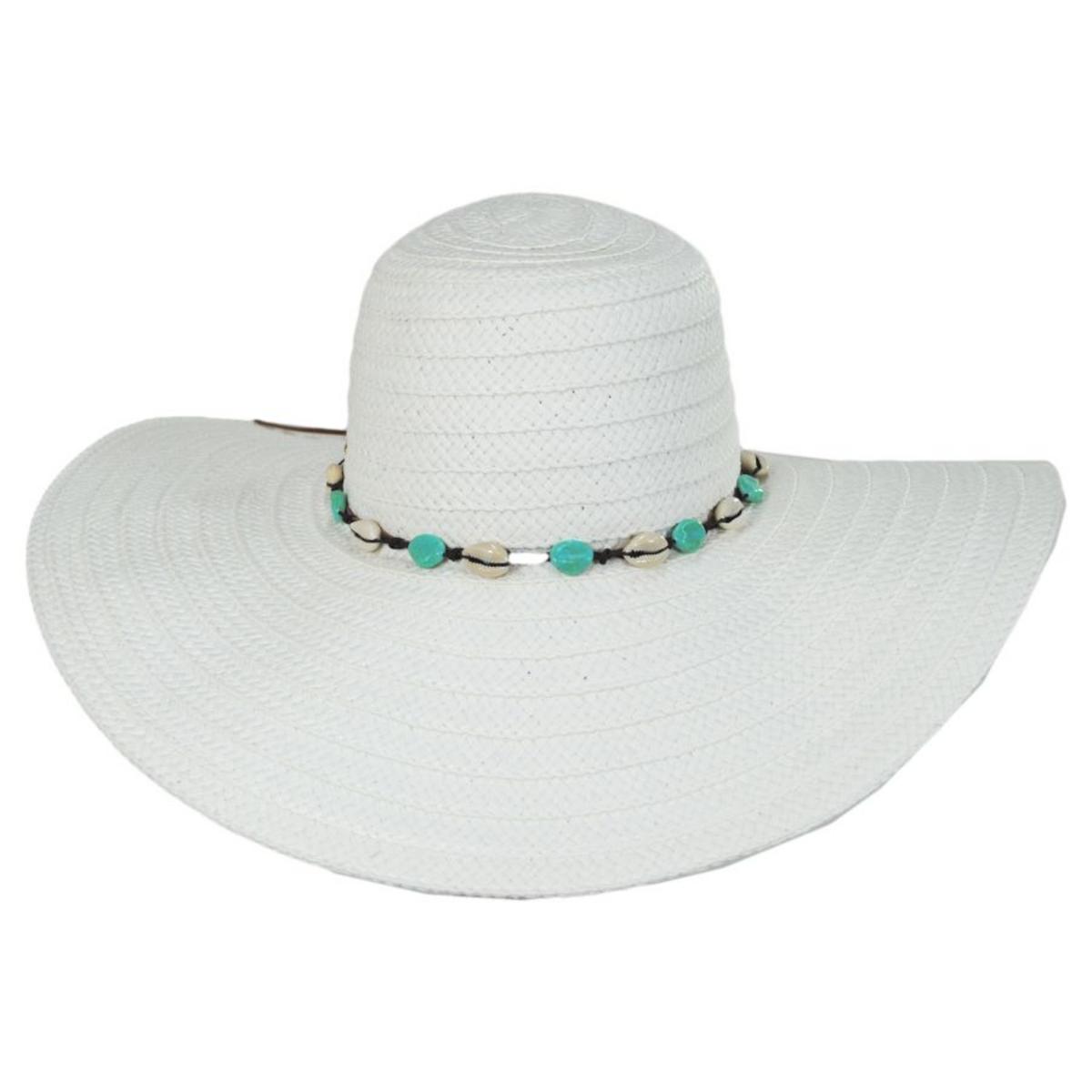 Cappelli | Dover Toyo Braid Swinger Sun Hat | 101260 | front | WHITE