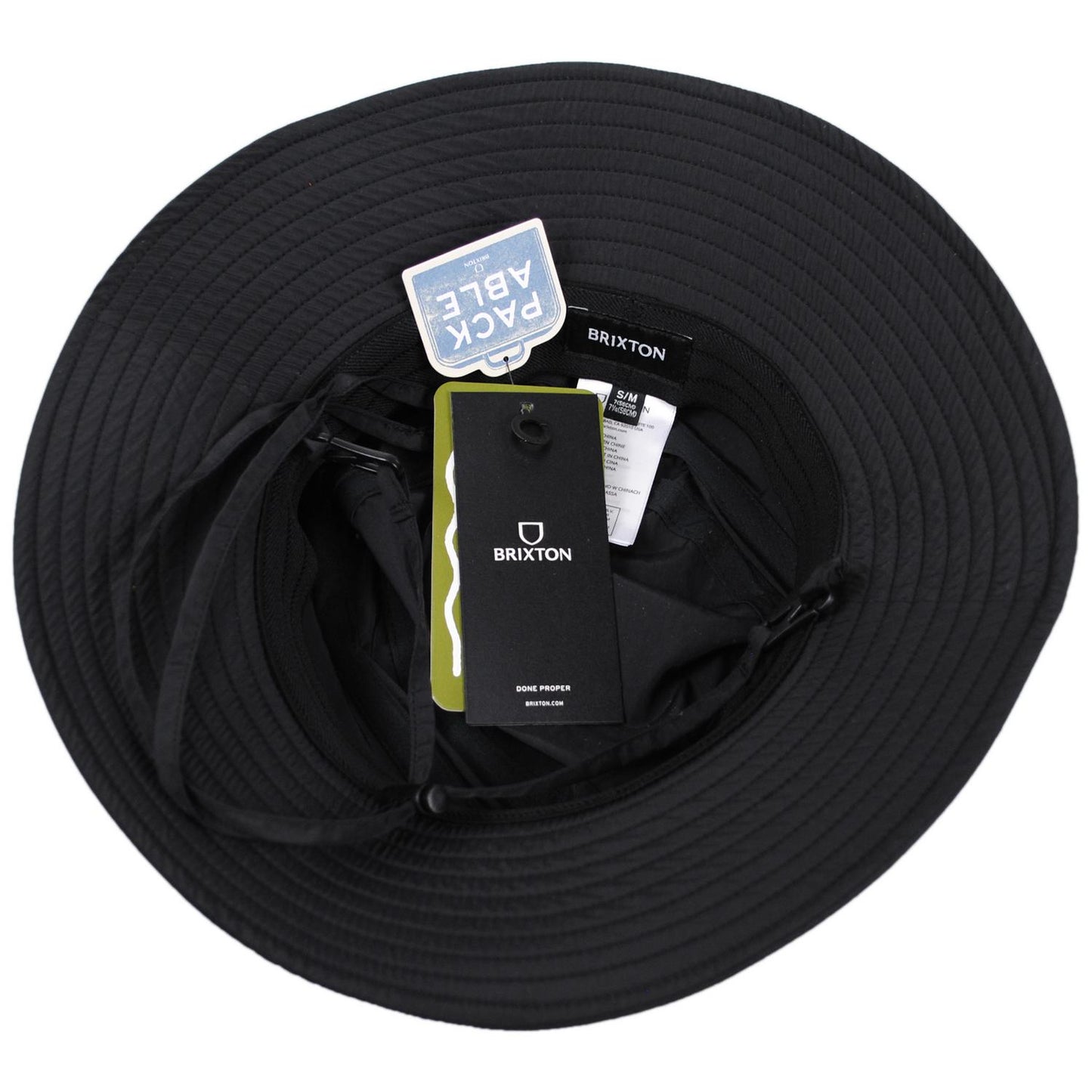 BRIXTON HATS | Journey Rain Safari Booney Hat | 185562 | under | BLACK