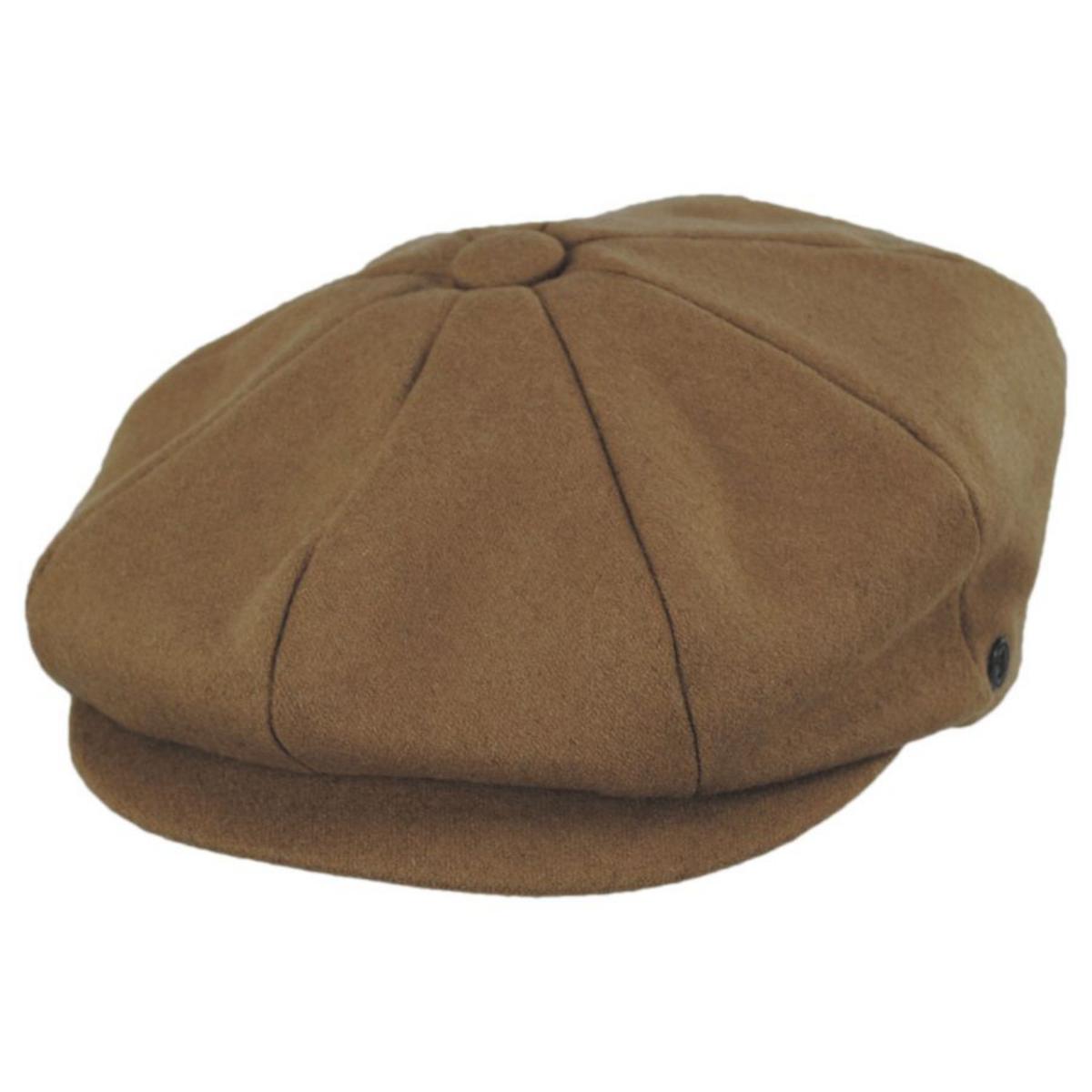 Jaxon Hats | Harlem Wool Blend Newsboy Cap | 167791 | lead | CAMEL