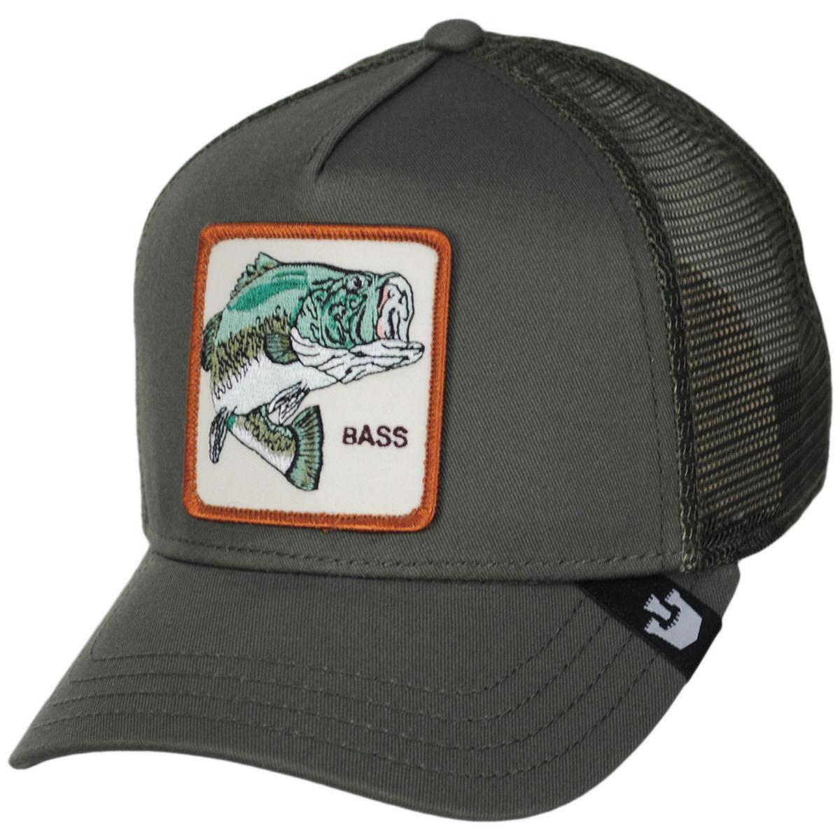 Goorin Bros | Bass Mesh Trucker Snapback Baseball Cap | 200385 | lead | OLIVE