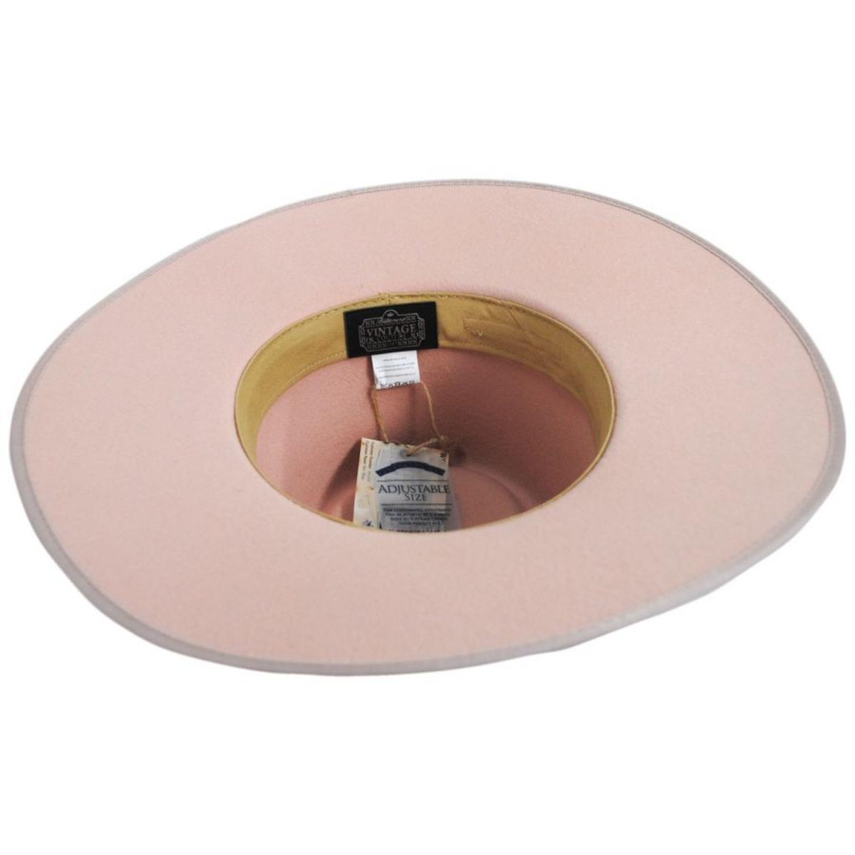 Biltmore | V.C. Hard Candy Wool Felt Rancher Fedora Hat | 130278 | under | BLUSH