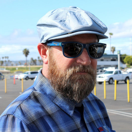 Jaxon Hats | Linen and Cotton Newsboy Cap | 167774 | lsmone | DENIM BLUE