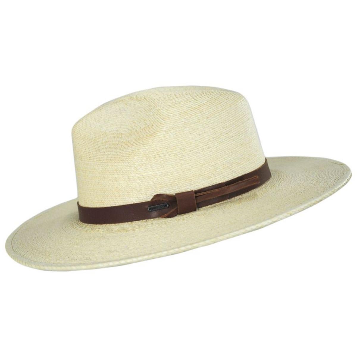 BRIXTON HATS | Field Proper Palm Straw Fedora Hat | 128337 | profile | NATURAL