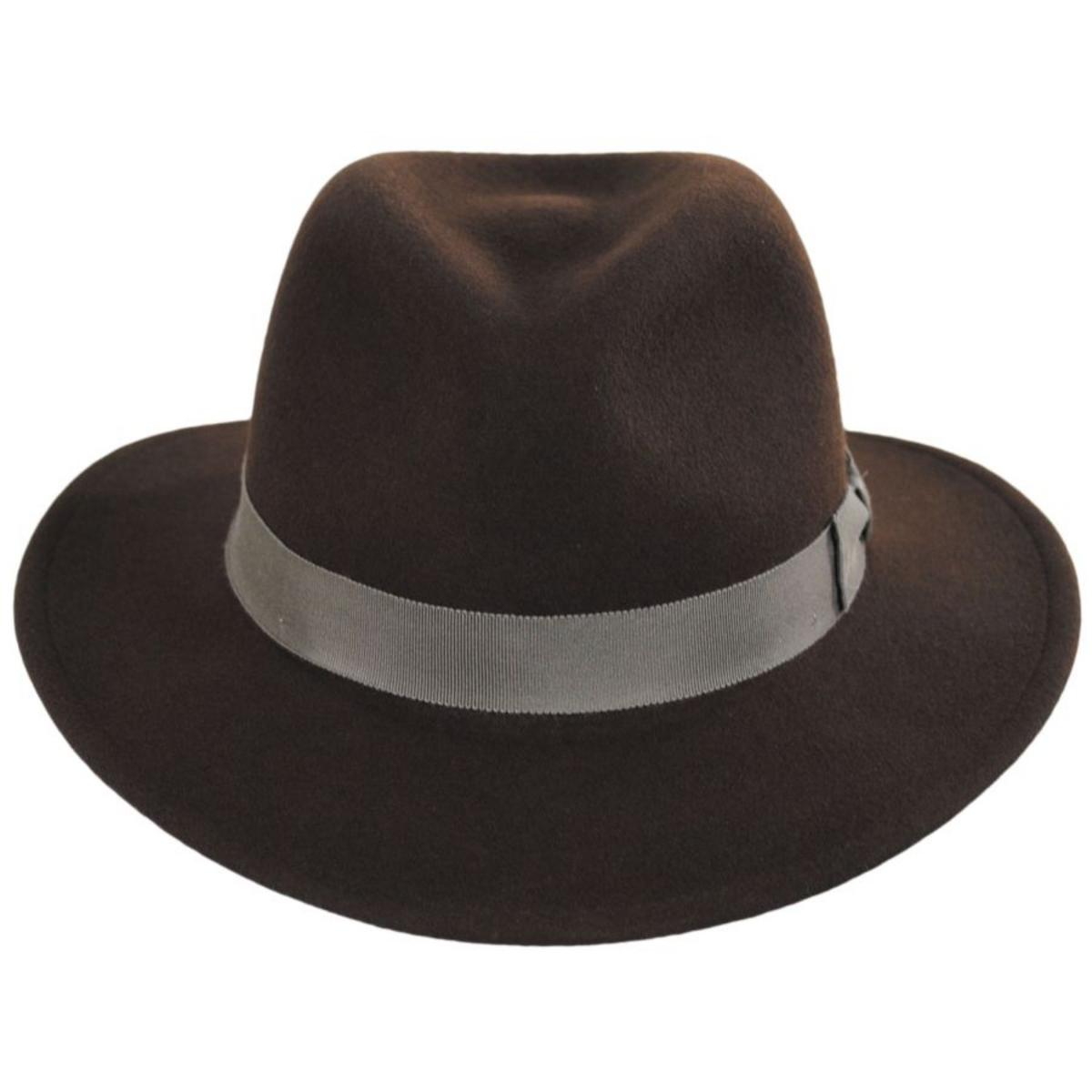 Bailey 1922 | Curtis Wool LiteFelt Safari Fedora Hat - FW23 | 130019FW23 | front | UNIFORM GREEN