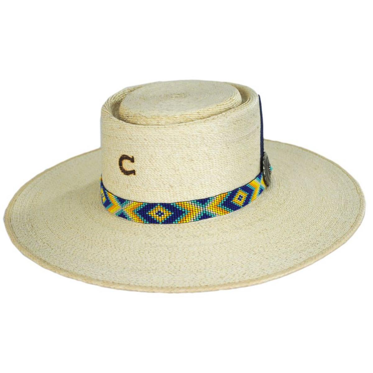 Charlie 1 Horse | Mamacita Palm Straw Gambler Hat | 101672 | lead | NATURAL