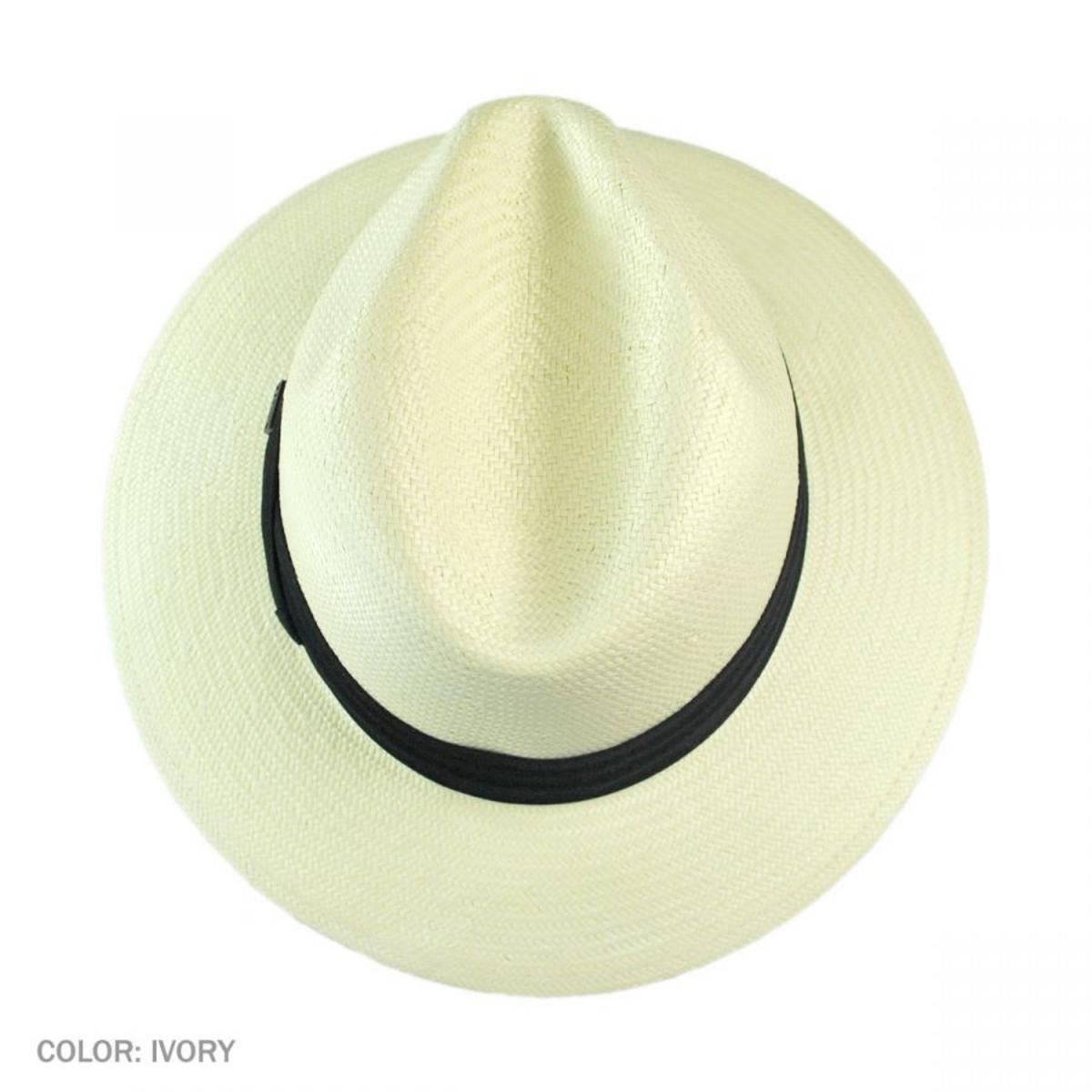 Jaxon Hats | Toyo Straw Safari Fedora Hat - Black Band | 129902 | under | IVORY