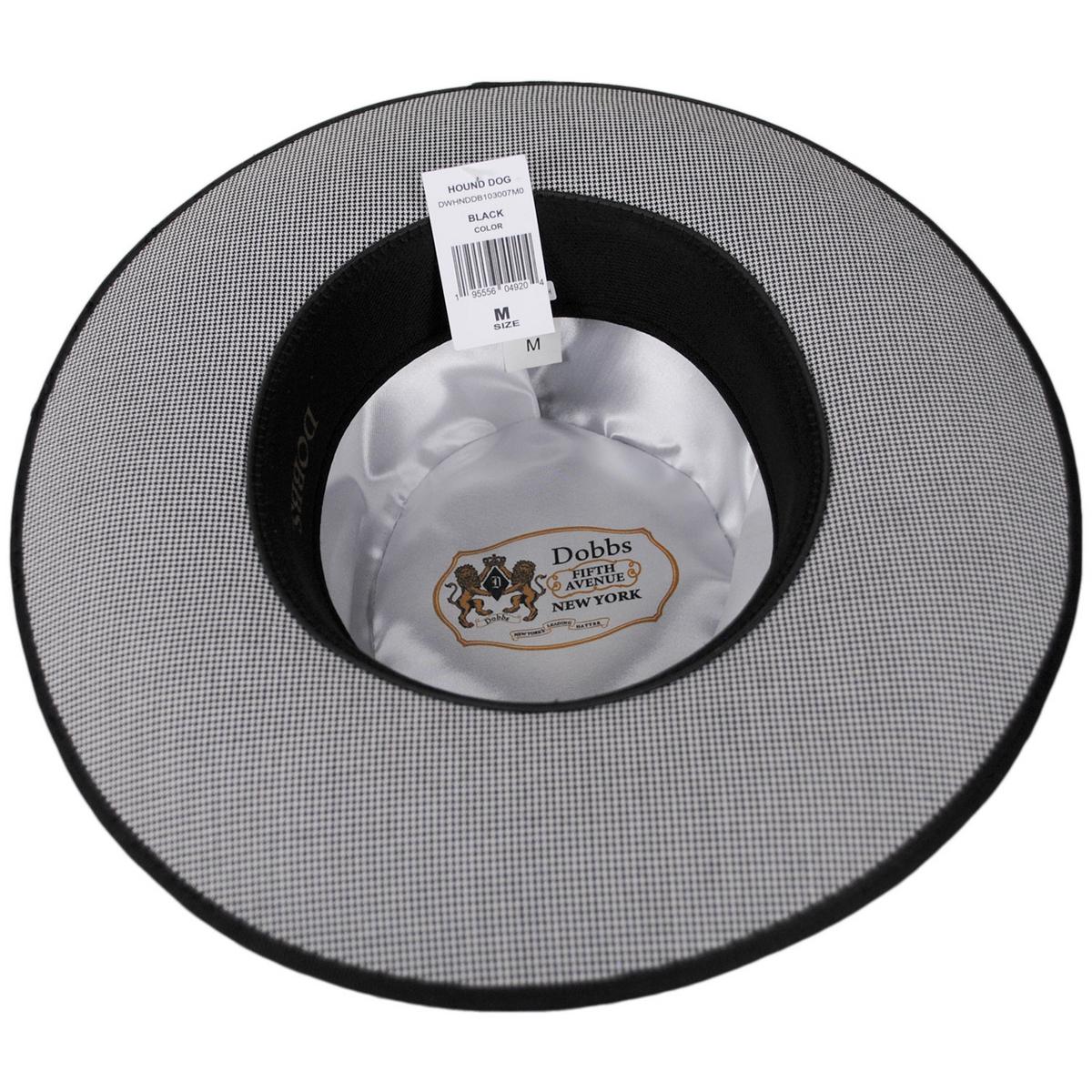 Dobbs | Hound Dog Wool Felt Fedora Hat | 130747 | under | BLACK