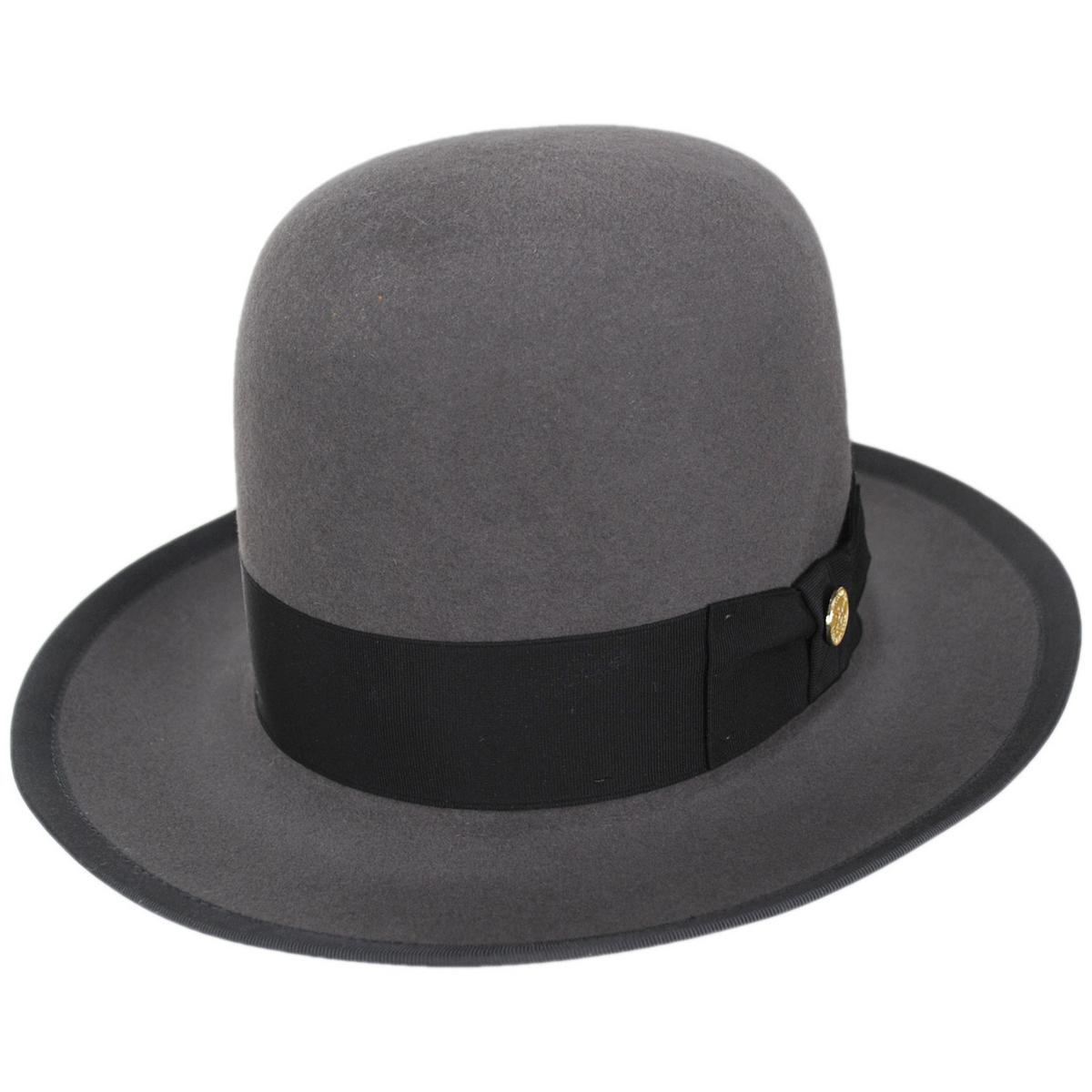 Stetson | Stetsonian B 160th Edition 6X Fur Felt Shapeable Open Crown Fedora Hat | 130755 | lead | CARIBOU