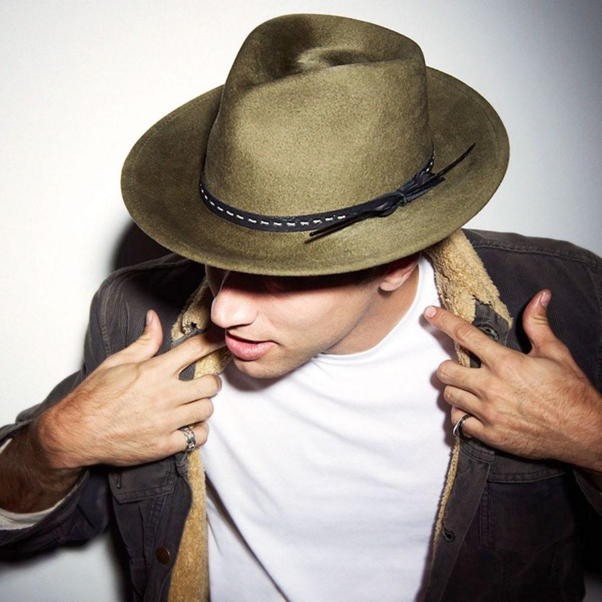 Bailey 1922 | Colby Elite Superfine Velour Wool Felt Fedora Hat | 130375 | front | SOFT KHAKI
